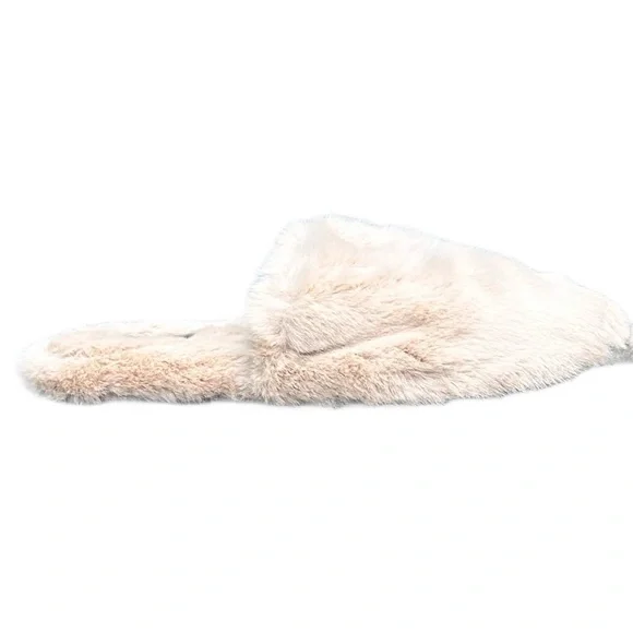 New Vivienne Hu Women's Cream Faux Fur Slide Slippers VHNY - Picture 6 of 10